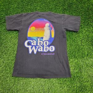 Vintage 90s Cabo-Wabo Cantina Shirt Women Medium 18x25 Black